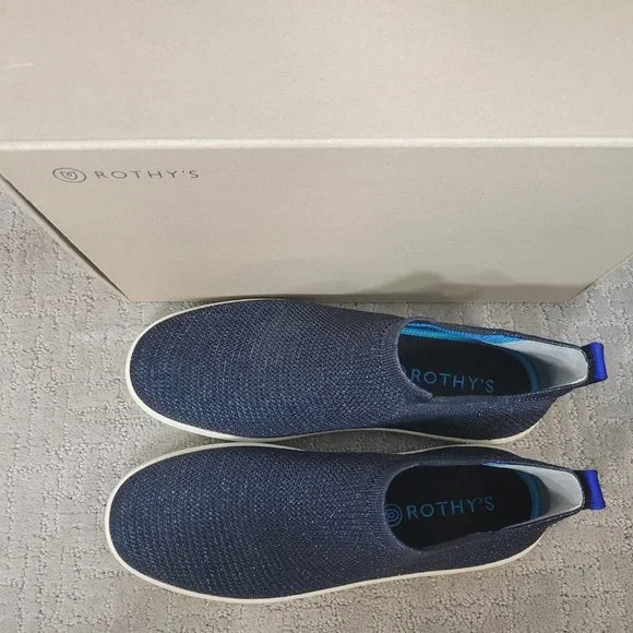 Rothy's The Chelsea Women's Size US 11.5 Metallic Lattice Ankle Boots Shoes - Picture 10 of 10